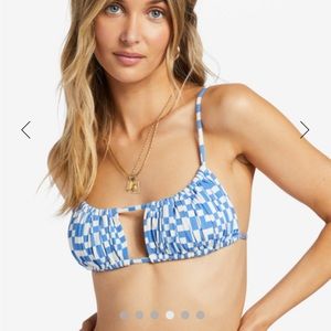 Billabong checkered bikini top size S